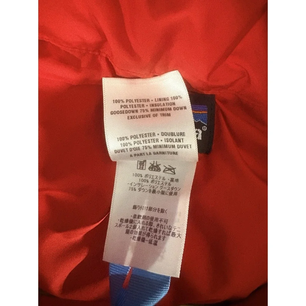 Patagonia Slingshot Down Vest Mens XL Blue Red Western Quilted Vtg Insulated - Picture 11 of 12